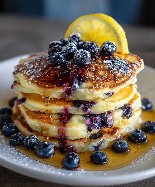 Lemon Blueberry Pancakes