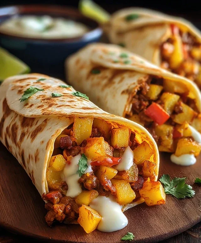 Cheesy Potato Burritos