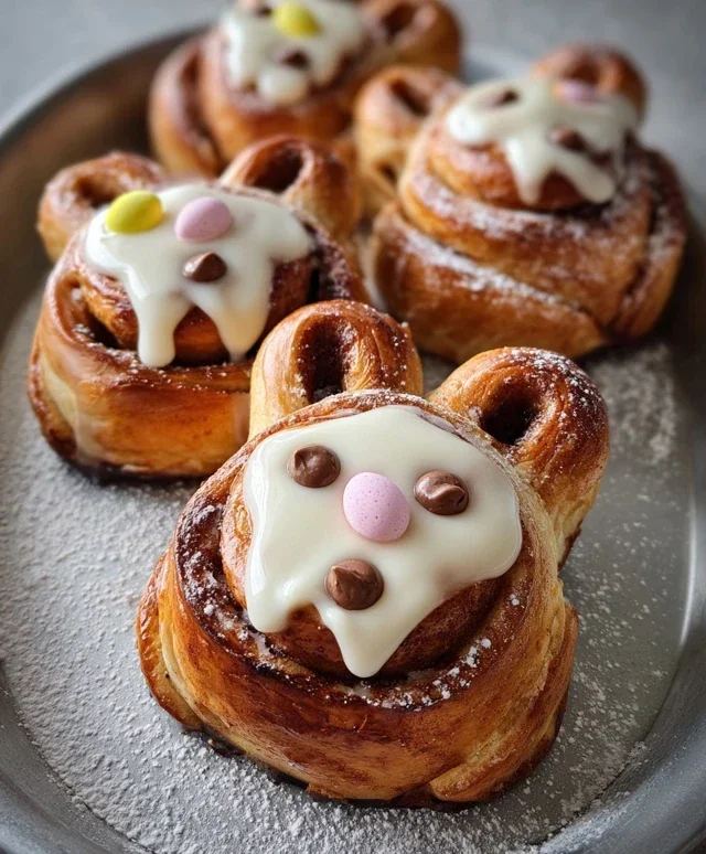 Easter Bunny Cinnamon Rolls