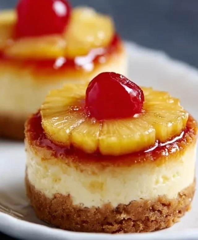 Mini Pineapple Upside-Down Cheesecakes