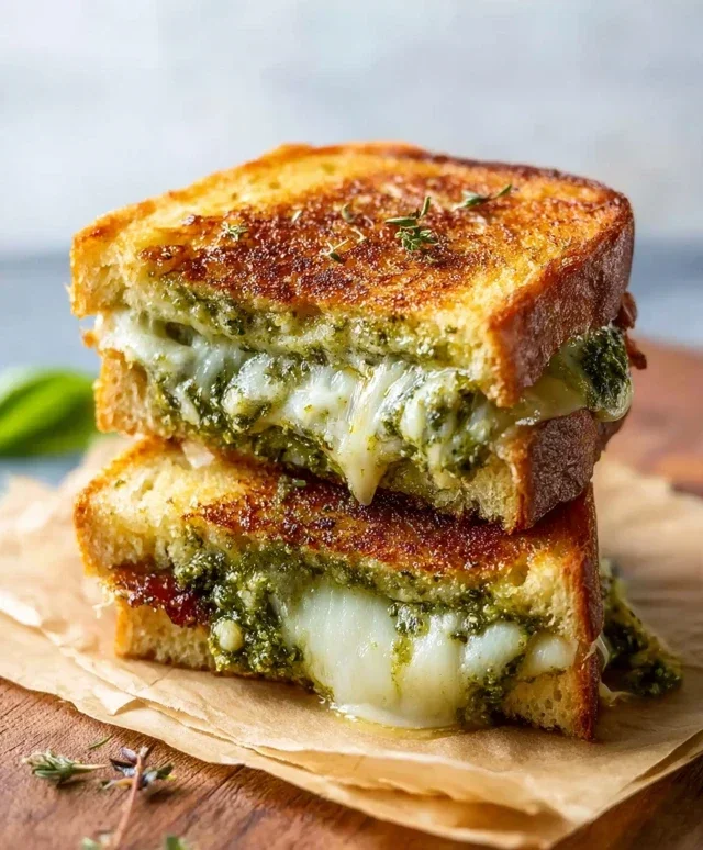 Sourdough Pesto Grilled Cheese