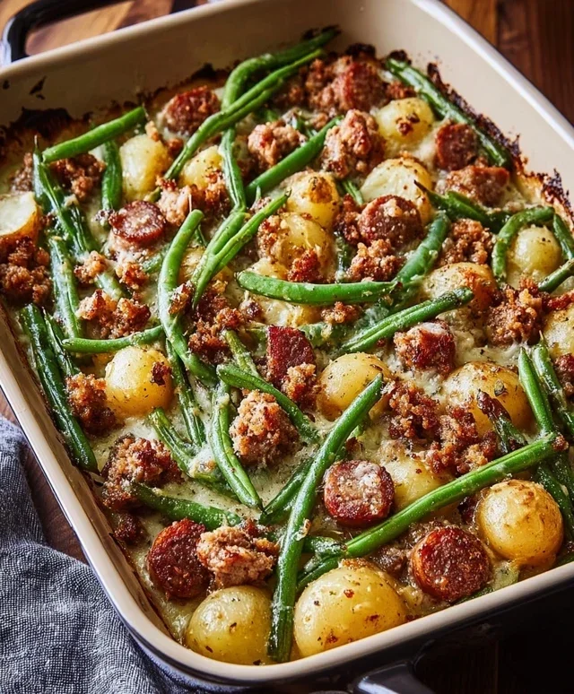 Sausage Green Bean Potato Casserole