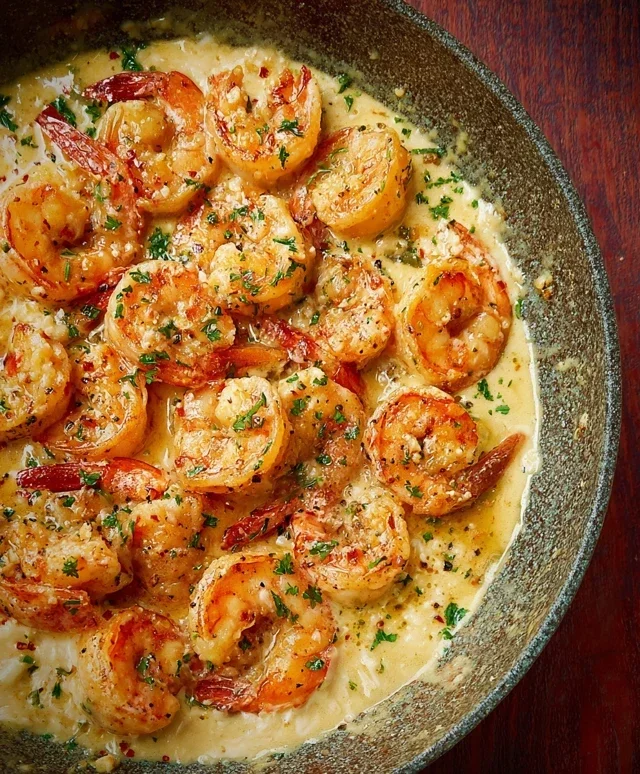 Creamy Garlic Shrimp (15 mins)