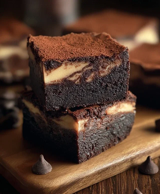 Dark Chocolate Cheesecake Brownies