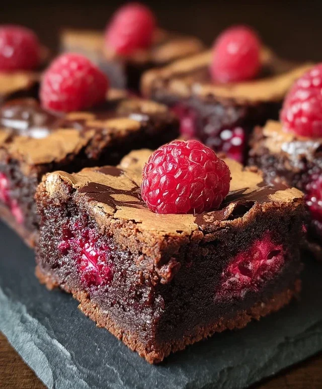 Raspberry Swirl Brownies