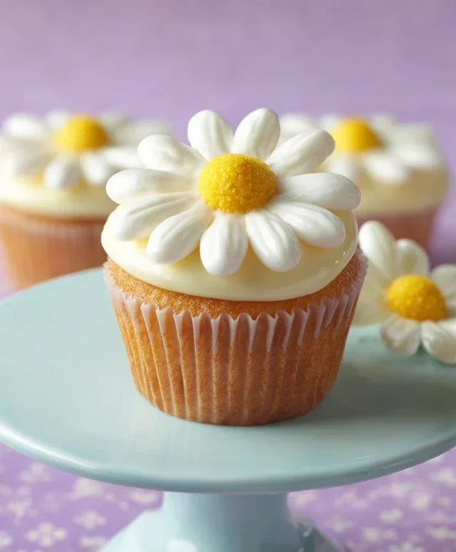 Super Cute Daisy Cupcakes