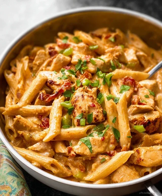 Crock Pot Creamy Cajun Chicken Pasta
