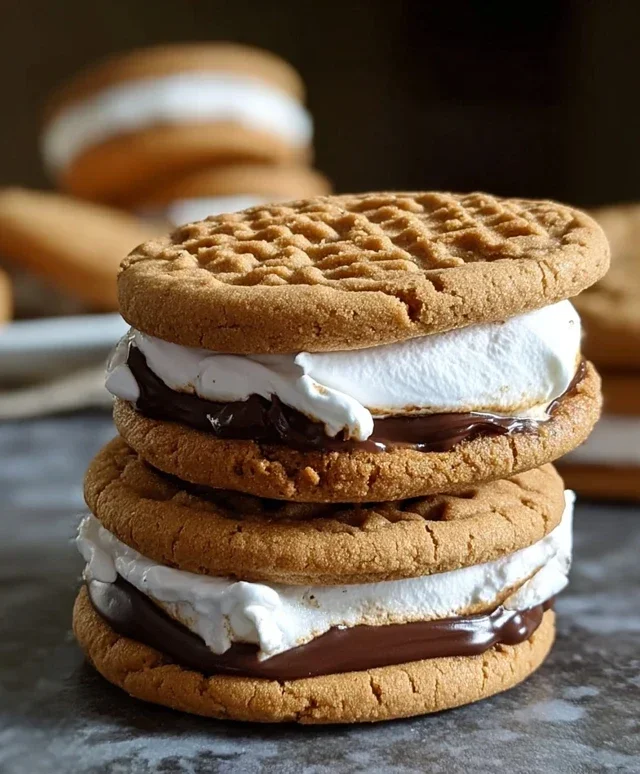 Peanut Butter S'mores Sandwich Cookies