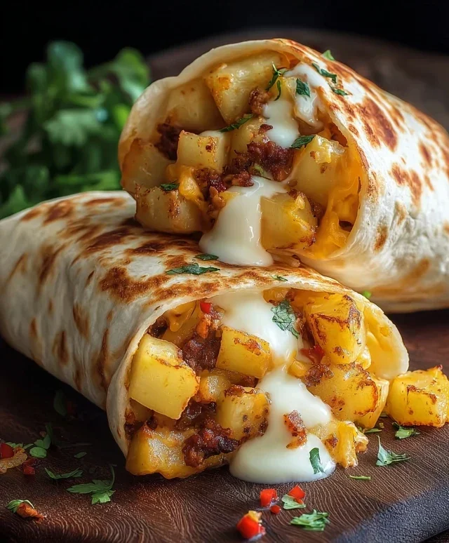 Cheesy Potato Burritos