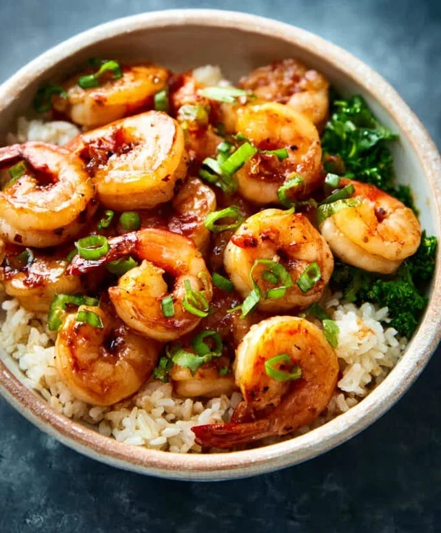 Honey Garlic Shrimp Bowls