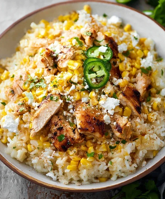 Street Corn Chicken Rice Bowl Recipe