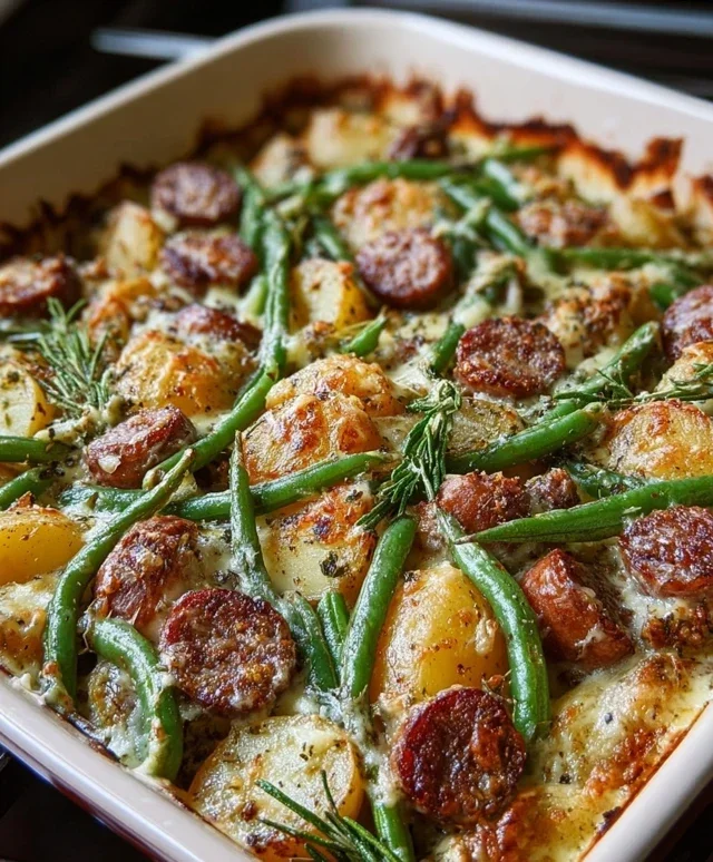 Sausage Green Bean Potato Casserole