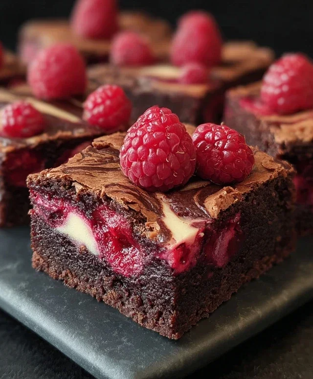 Raspberry Swirl Brownies
