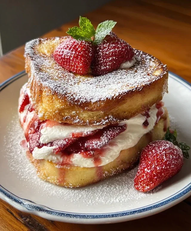 Strawberry Cream Cheese Stuffed French Toast