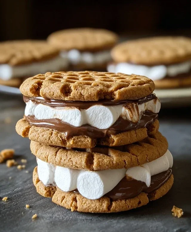 Peanut Butter S'mores Sandwich Cookies