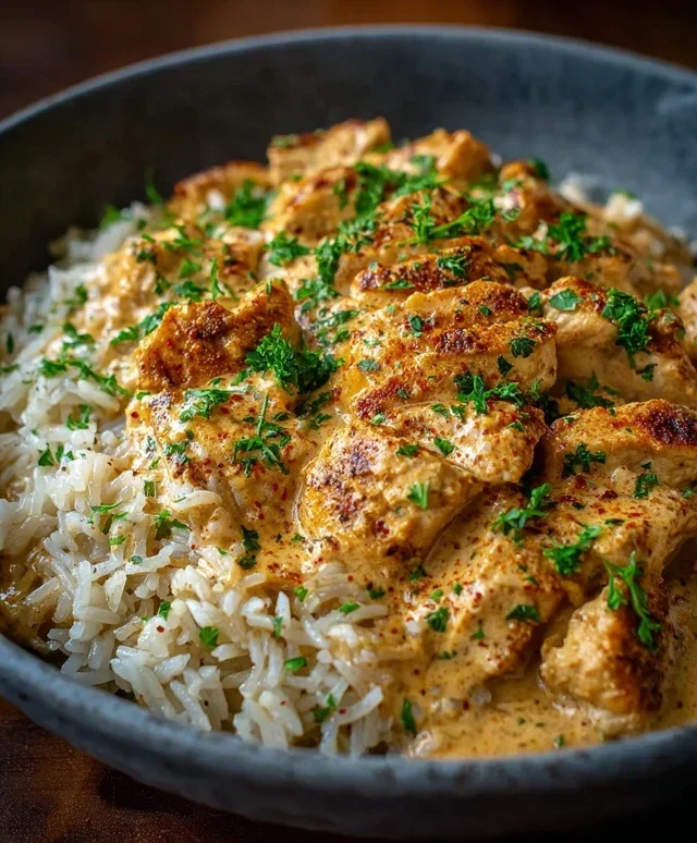 High Protein Creamy Cajun Chicken Rice