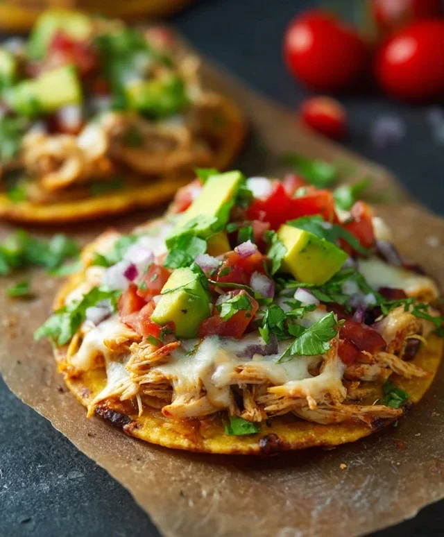 Mexican Rotisserie Chicken Tostadas
