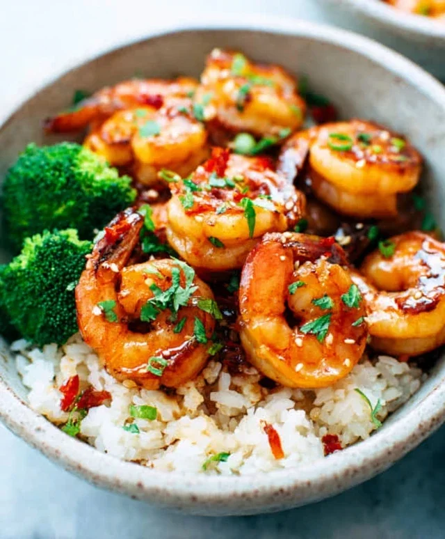 Honey Garlic Shrimp Bowls