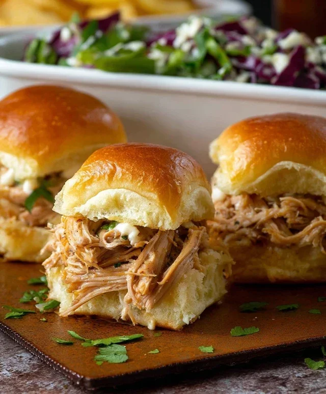 Crock Pot Mississippi Chicken Sliders