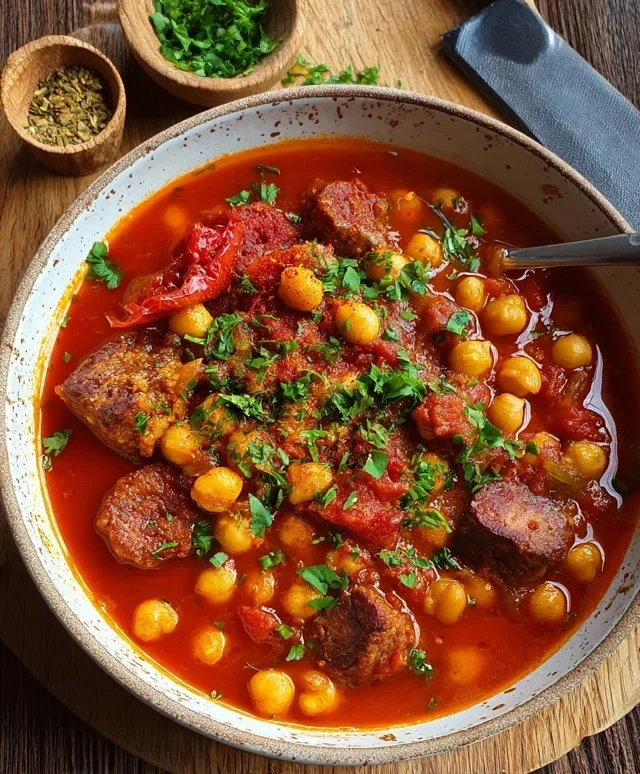 Beef Beef Chorizo Chickpea Stew