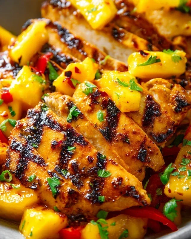 Grilled Mango Pineapple Chicken