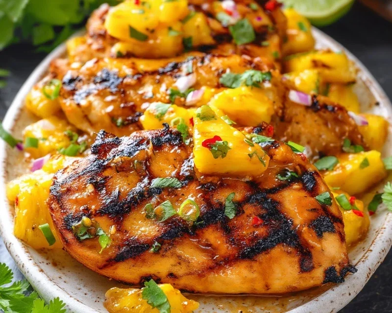Grilled Mango Pineapple Chicken