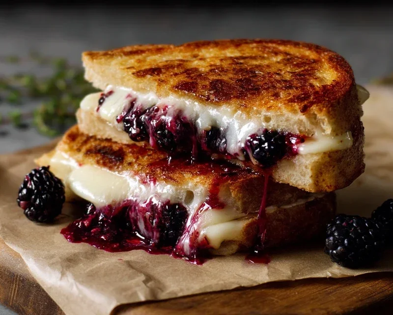 Blackberry Balsamic and Brie Grilled Cheese