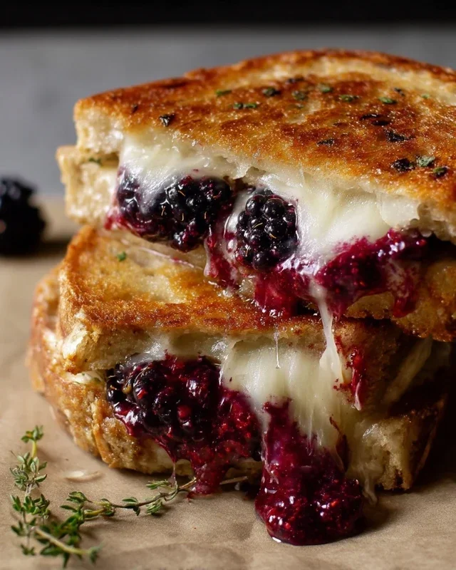 Blackberry Balsamic and Brie Grilled Cheese