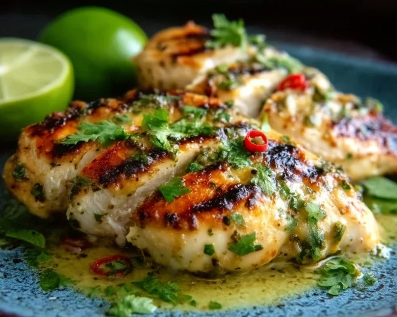 Grilled Salsa Verde Chicken with Pepper Jack