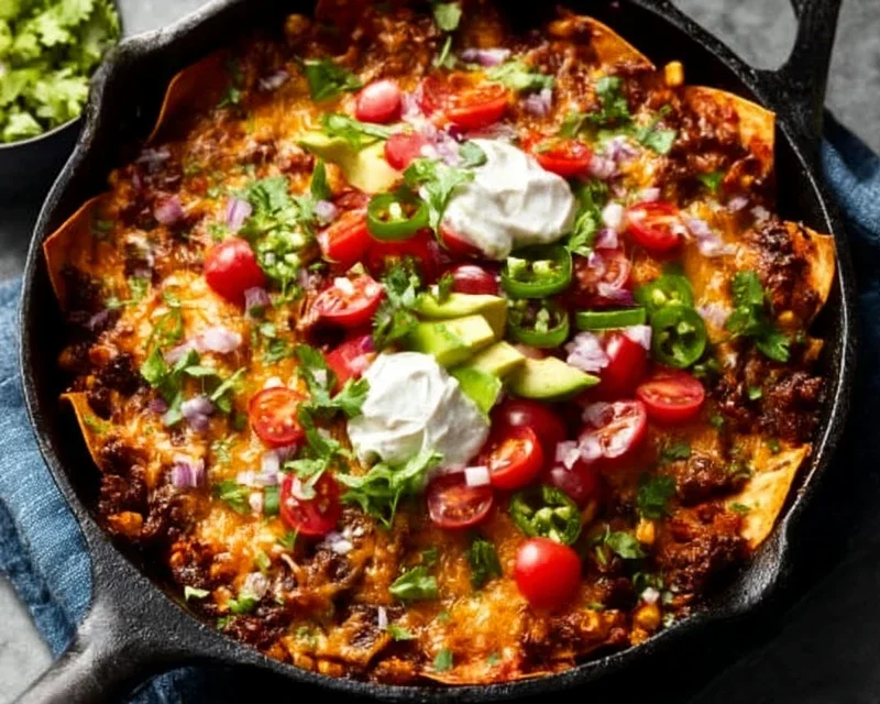 Beef Skillet Enchiladas