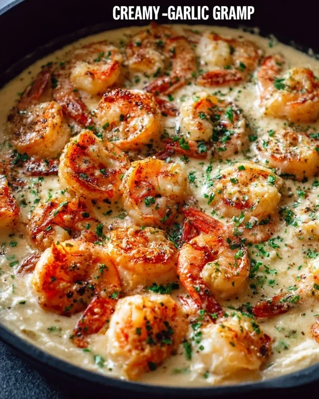 Creamy Garlic Shrimp (15 mins)