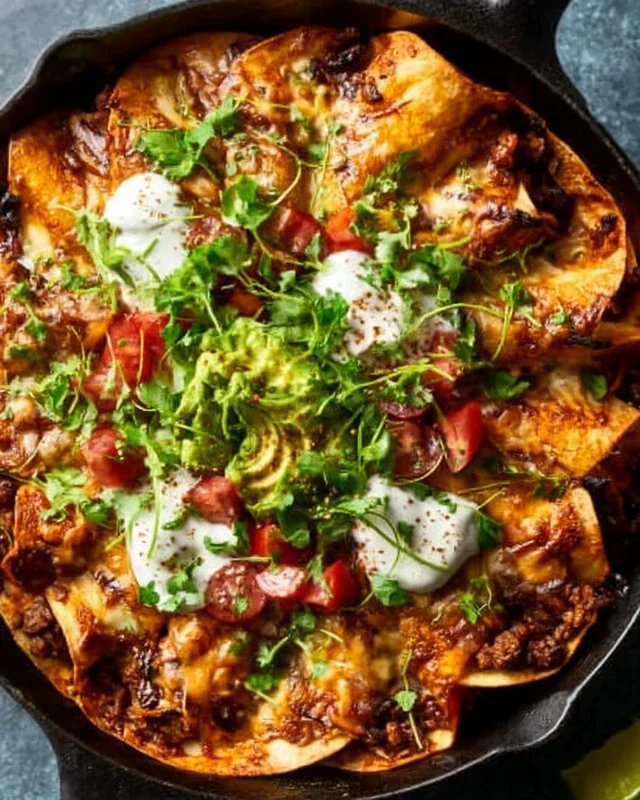 Beef Skillet Enchiladas