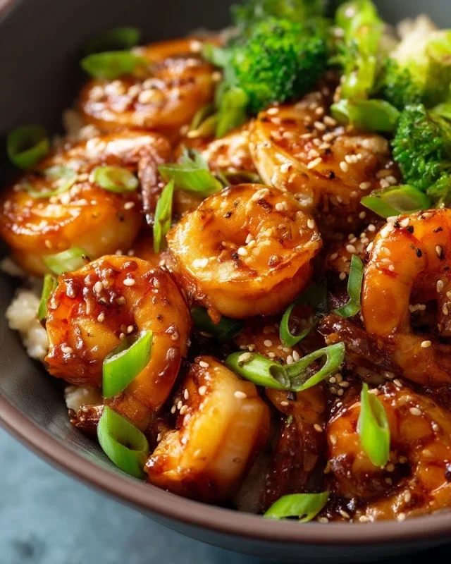 Honey Garlic Shrimp Bowls