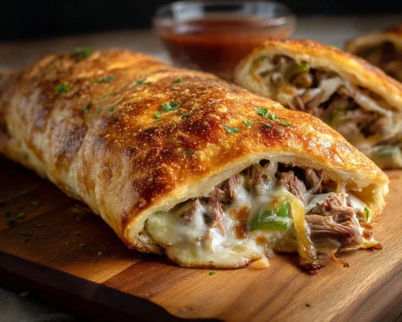 Philly Cheesesteak Stromboli