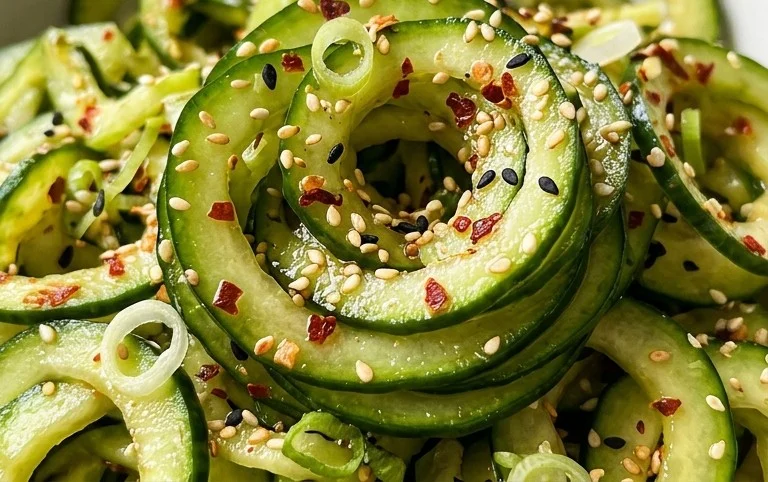 Spiral Cucumber Salad: Korean-Inspired Recipe