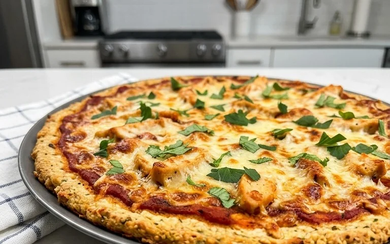 Chicken Crust Pizza (Low Carb + High Protein