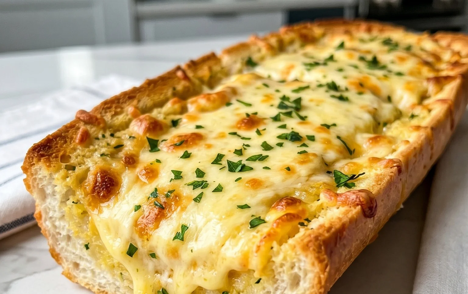 BEST CHEESY GARLIC BREAD RECIPE