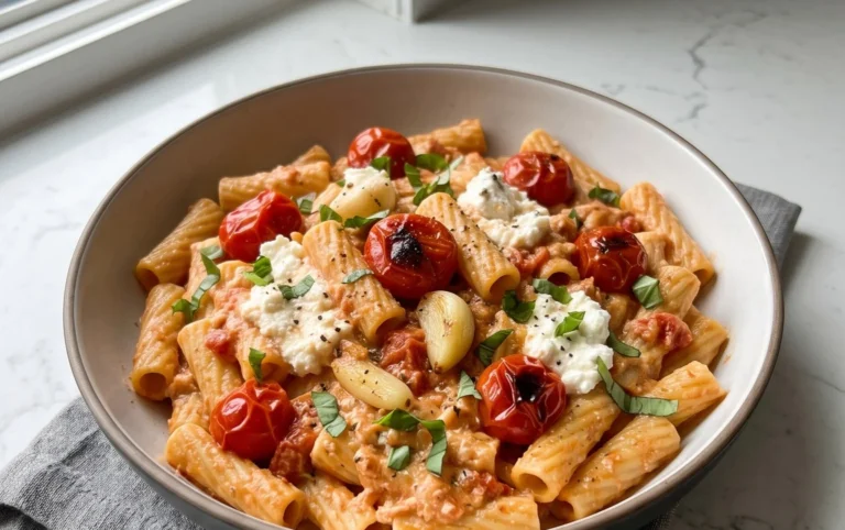 Roasted Tomato and Garlic Ricotta Pasta