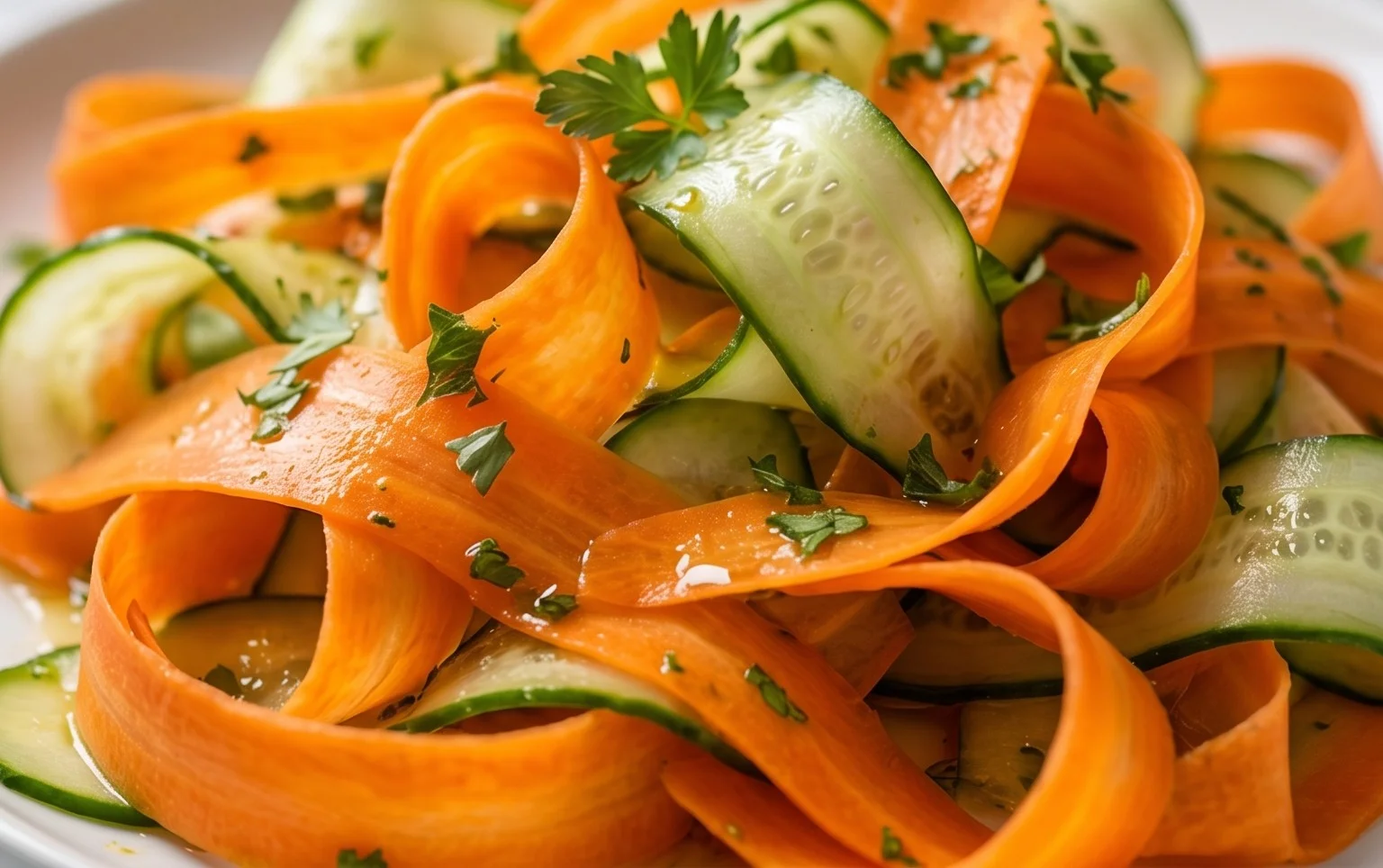 Carrot and Cucumber Ribbon Salad