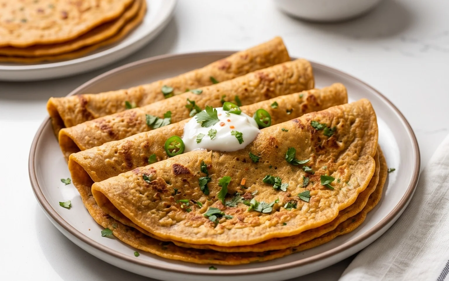 Masoor Dal Chilla | Savory Red Lentil Pancakes