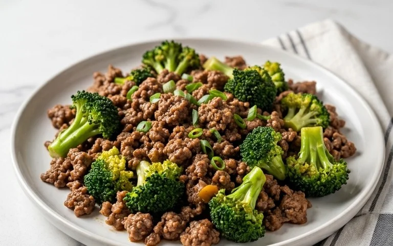 Ground Beef and Broccoli