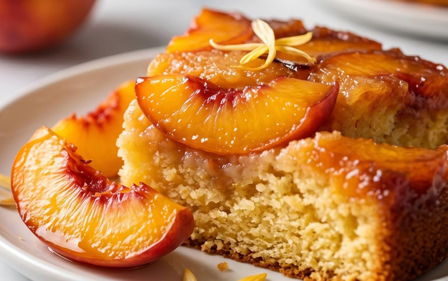 Peach Upside-Down Cake Recipe