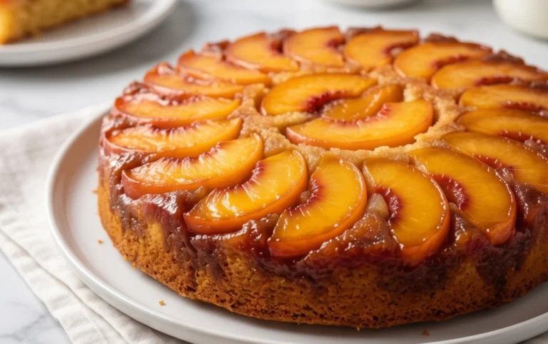 Peach Upside-Down Cake Recipe