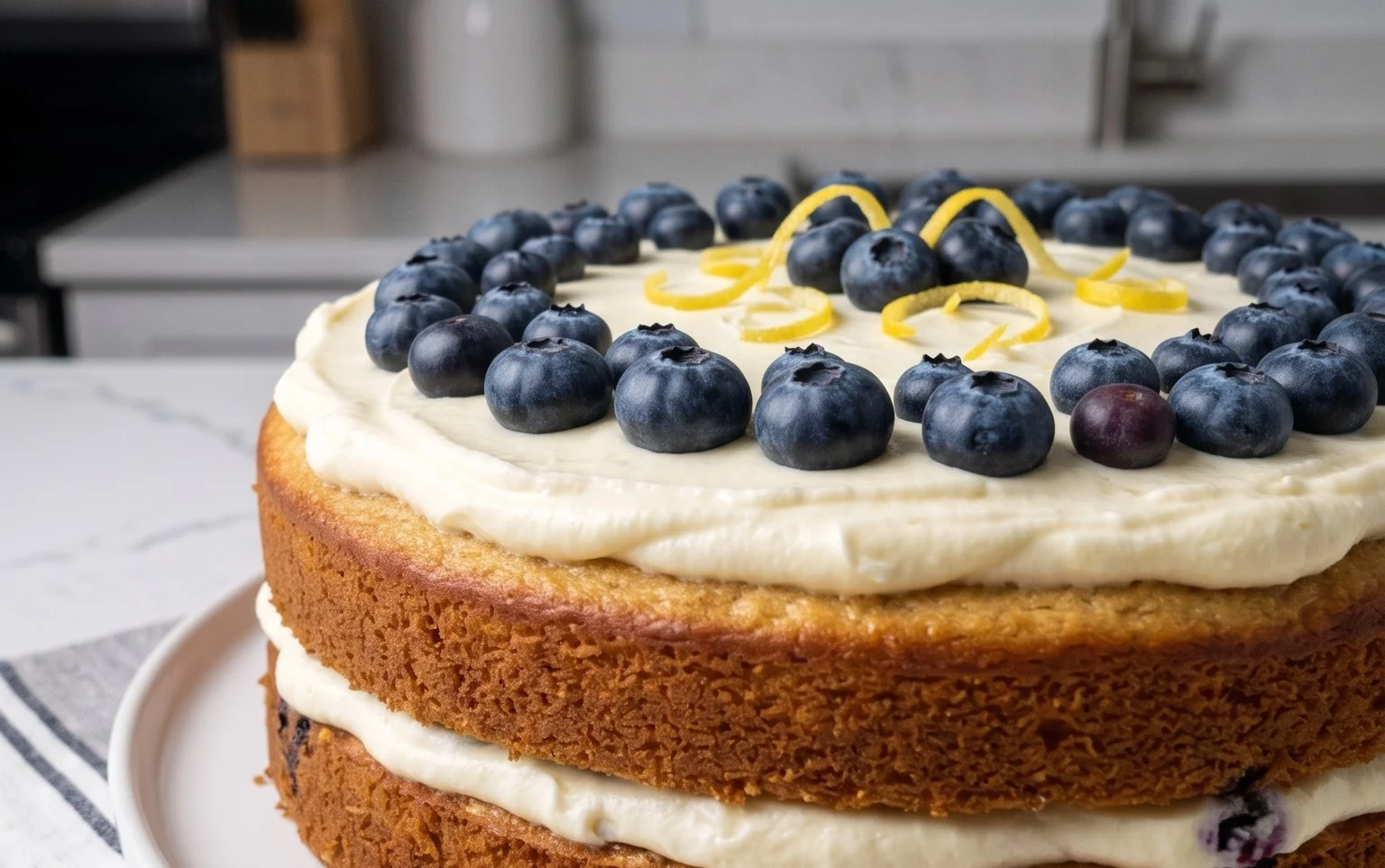 Nova Scotia Blueberry Cream Cake