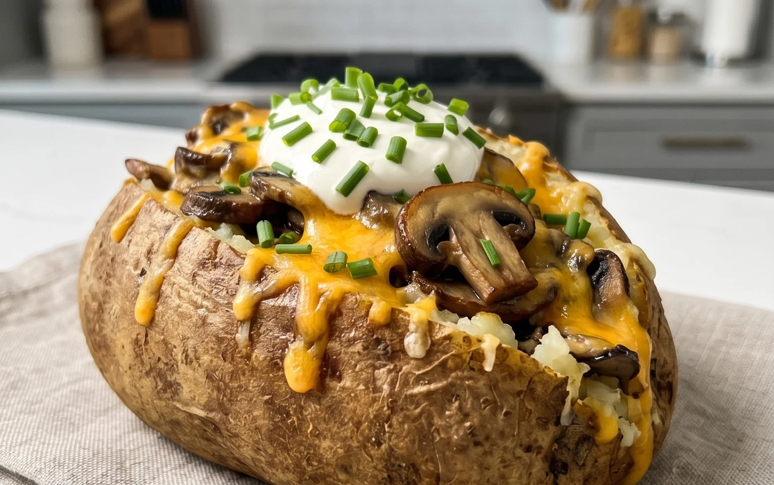 The Ultimate Stuffed Baked Potatoes with Mushrooms