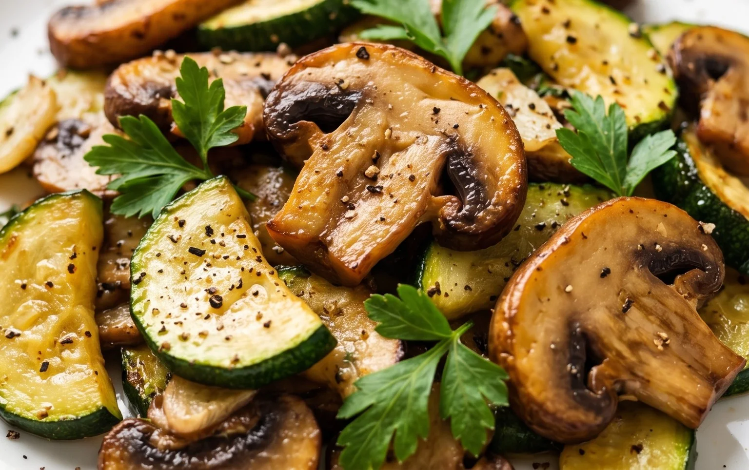 Skillet Zucchini and Mushrooms