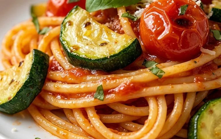 Healthy Tomato Zucchini Pasta
