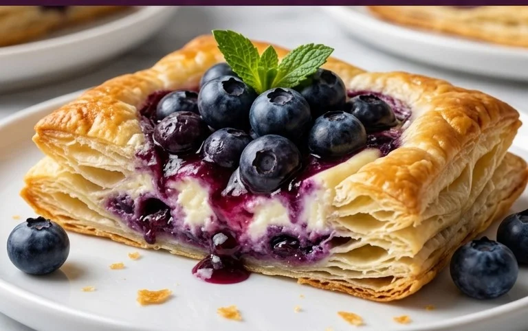 Blueberry Cream Cheese Puff Pastry