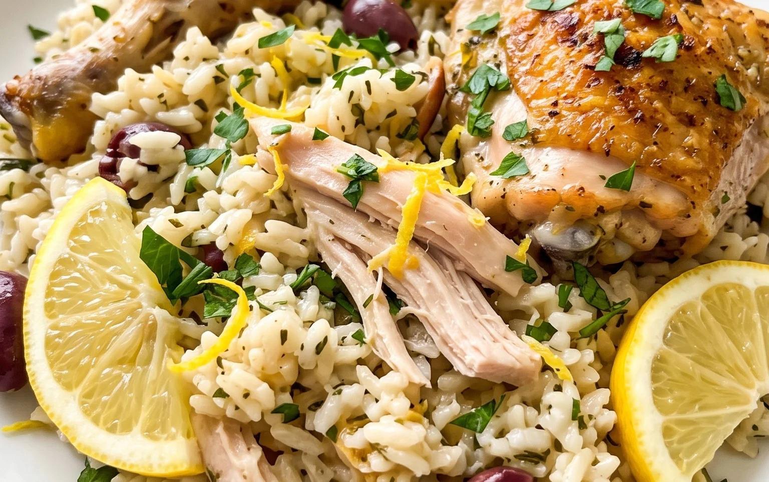 Greek Chicken and Lemon Rice (30 Minutes, One-Pot)