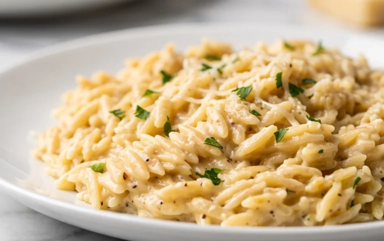 Creamy Garlic Parmesan Orzo
